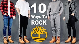 10 Ways To ROCK Timberland Boots  Mens Outfit Ideas [upl. by Ardella]