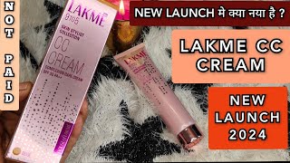 Lakme 9TO5 CC Cream Review  2024  how to use lakme 9 to 5 cc cream  New Launch 2024 [upl. by Garbers900]