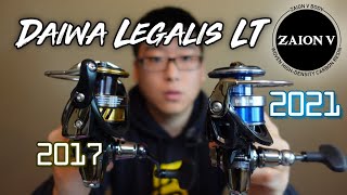 2021 vs 2017 Daiwa Legalis LT 3000DC First Impression and Comparison Best Spinning Reel at 69 [upl. by Cannice]