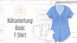 Nähanleitung lillesol Basic TShirt ein einfaches Tshirt nähen [upl. by Aytida]