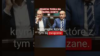 Ziobro Polityka Reakcja Tuska na słowa Ziobry [upl. by Valora]