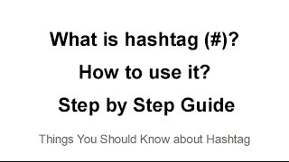 How to Use Hashtag Step by step guide to hashtag [upl. by Farlie451]