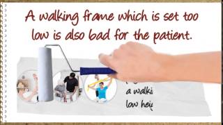 How to use a walking frame [upl. by Ardnohsed]