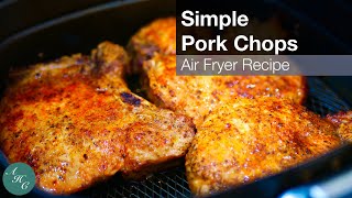 AIR FRYER Pork Chops Simple Recipe in under 10 minutes  EASY and TENDER [upl. by Lrac]