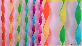 Rainbow Garland Streamer Backdrop  Birthday Decoration Ideas At Home  Party Decoration Ideas [upl. by Tesil]