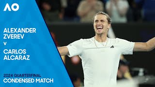 Alexander Zverev v Carlos Alcaraz Condensed Match  Australian Open 2024 Quarterfinal [upl. by Kattie]