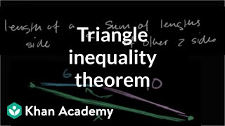 Triangle inequality theorem  Perimeter area and volume  Geometry  Khan Academy [upl. by Roderick442]