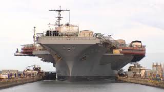 USS George Washington CVN 73 Arrives at Newport News Shipbuilding [upl. by Daisie453]