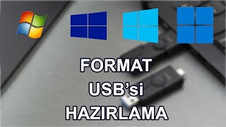 Format USB si Hazırlama  Windows 7 8 10 11  UEFILEGACY [upl. by Ecirtak]