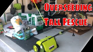 Overseeding Tall Fescue  The Prep [upl. by Eylhsa233]