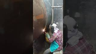 Big pipe arc welding pipeline welding very hard Work welding job pipeworks [upl. by Rushing]