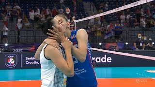 Tijana Boskovic  Dajana Boskovic  Eurovolley 2021 [upl. by Nyllewell]