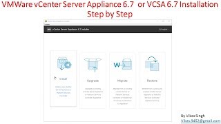 How to DeployInstall VMWare vCenter Server Appliance 67 VCSA 67 Step by Step [upl. by Akcira]