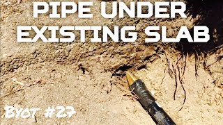 DIY How to Pipe Under Existing Concrete  Sprinkler System Tutorial [upl. by Poirer]