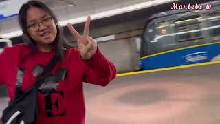 travel to YVR airport underground train from Stadium to waterfront amp transfer to Canada Line [upl. by Neelhtac]