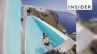 A hotel in Greece is built into a cliff [upl. by Wendt]