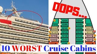 10 Worst Cruise Cabins on a Ship  How to Avoid Bad Staterooms [upl. by Mitchiner]