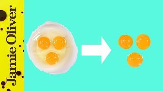 How To Separate An Egg  Jamie’s 1 Minute Tips [upl. by Enuahs]