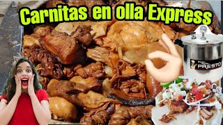 Carnitas En Olla Express auténticas deliciosas estilo Jalisco [upl. by Nyliac911]