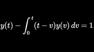 Diff Eqn Solving a Volterra Integral equation by Laplace transform [upl. by Bandur]