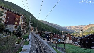 Cab Ride Zermatt to Gornergrat  Matterhorn Railway Switzerland  Train Driver View  4K 60p [upl. by Ecadnarb11]