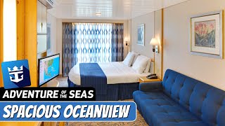 Adventure of the Seas  Spacious Ocean View Stateroom Tour amp Review 4K  Royal Caribbean Cruise Line [upl. by Irwin]