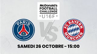 U16F PSG – BAYERN MUNICH samedi 15h00 [upl. by Ardnnaed]