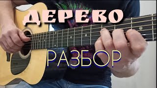 quotДЕРЕВОquotпесня ВЦоя и грКИНОКАК ИГРАТЬ на гитареРАЗБОР [upl. by Mide984]