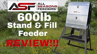 All Seasons Feeders 600 lb Stand amp Fill Broadcast Feeder Review [upl. by Hamlen]