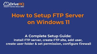 How to Setup FTP Server on Windows 11  A Complete and Stepbystep Guide [upl. by Oniratac]