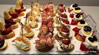 Canapes Montaditos y Tostas Variadas originales y faciles [upl. by Oicirbaf]