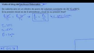 leyes de los gases 03 ejercicio resuelto [upl. by Skill]