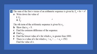 AI SL Sequences example 1 Arithmetic all you need to know [upl. by Alethea384]