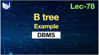 B tree in database  Example  DBMS  Lec78  Bhanu Priya [upl. by Imalda]