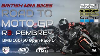 BMB 16050 Round 3  Race 1 ​⁠ BritishMinibikesBMB 2024 [upl. by Dearman]