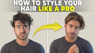 How to Style your Hair Properly  Medium Length Mens Hairstyle Tutorial [upl. by Alyn]