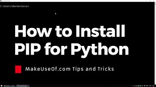 How to Install PIP for Python [upl. by Kenay]