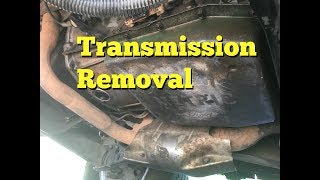 How to Remove a Transmission by Yourself  1995 Ford F150 [upl. by Cioban884]