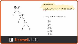 Primfaktorzerlegung – Erklärung – Übungsaufgaben – Teilbarkeitsregeln [upl. by Notlit]