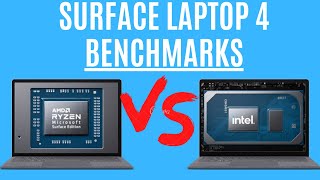 Surface Laptop 4 AMD vs Intel Benchmark Tests AMD Ryzen 5 vs Intel 11th Gen i5 [upl. by Aonehc151]