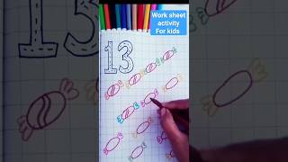 Fun Number 13 Worksheet Activity for Kids  Lets Explore and Play with Thirteen 🎨📚creativekids [upl. by Haodnanehs]