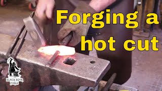 Forging a hot set or handled chisel  part 1 [upl. by Ledairam]