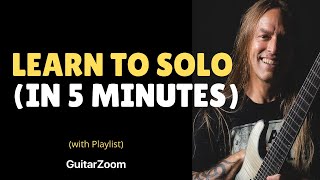 Learn To Solo In 5 Minutes  6 Note Soloing Technique  Steve Stine Guitar Lesson [upl. by Ynnus384]