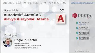 AutoCAD Tips amp Tricks  Klavye Kısayolları Atama [upl. by Rhona]