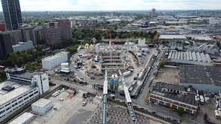 HS2 Construction  Victoria Road Crossover Box and Ancillary Shaft [upl. by Bev]