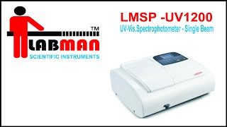 LABMAN  LMSP UV1200 Spectrophotometer [upl. by Ivz362]