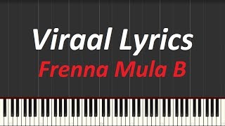 Viraal Frenna Lyrics Melodie Piano tutorial Synthesia [upl. by Kcirrem580]