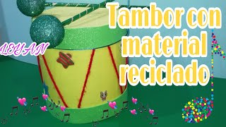 COMO HACER UN TAMBOR CON MATERIAL RECICLADO [upl. by Yeldoow]