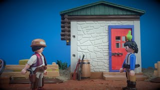 Playmobil Western Gunslinging Stop Motion [upl. by Ayekin619]