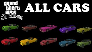 GTA San Andreas  All CarsVansTrucks Overview [upl. by Abbotsen137]